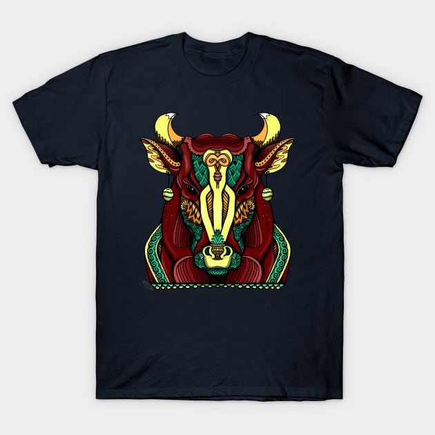 Ox Totem, Chinese New Year T-Shirt by FreeSpiritMeg